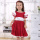 flutter sleeve girls boutique Christmas dress